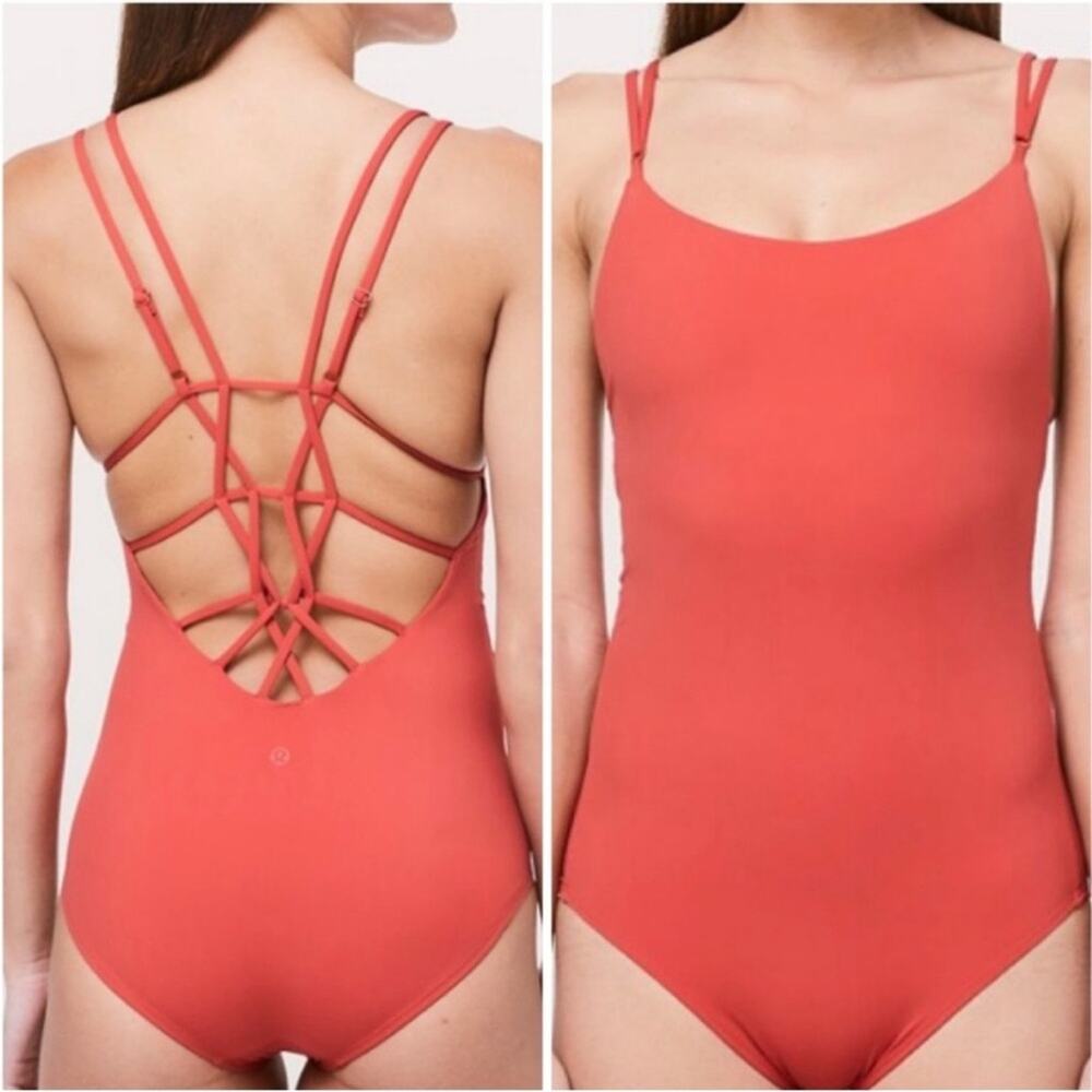 Lululemon Coastline One Piece Swimsuit in Poppy Coral